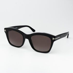 Tom Ford LAUREN-02 Men Sunglasses Black Gradient Burgundy Polarized Square
